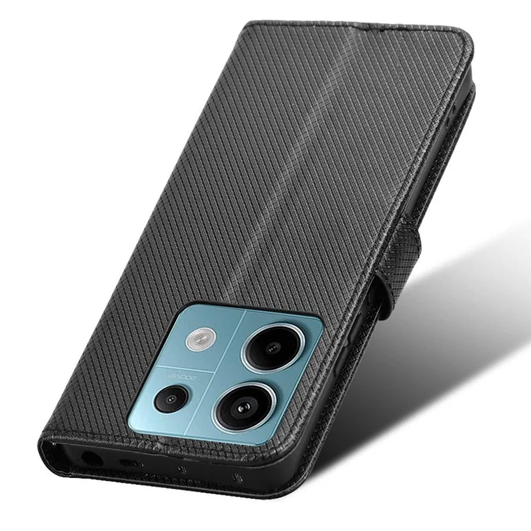Para Xiaomi Redmi Note 13 Pro 5G / Poco X6 5G Funda para Teléfono Carcasa Antirasguños Shell Magnética de Cuero de PU Funda de Cartera para Teléfono - Negro