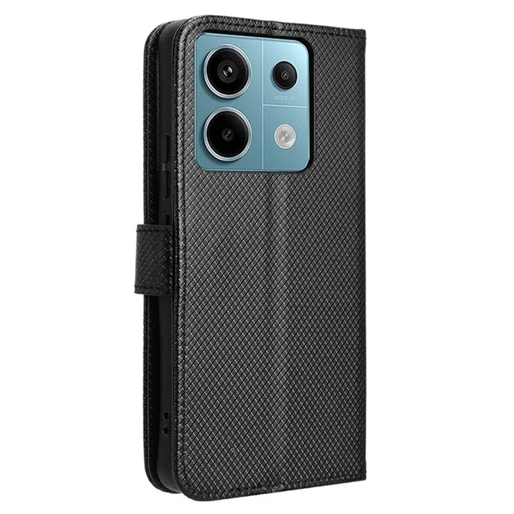 Para Xiaomi Redmi Note 13 Pro 5G / Poco X6 5G Funda para Teléfono Carcasa Antirasguños Shell Magnética de Cuero de PU Funda de Cartera para Teléfono - Negro