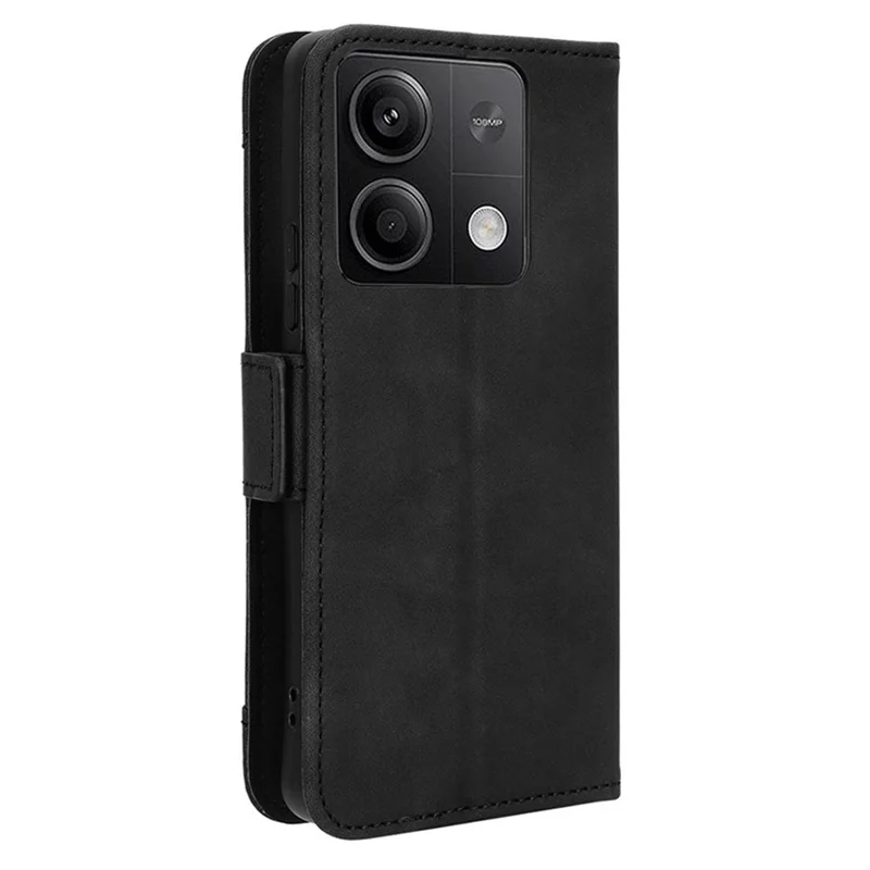 Per Xiaomi Redmi Note 13 5G Case Slim-Fit Custodia in pelle PU con supporto - Nero