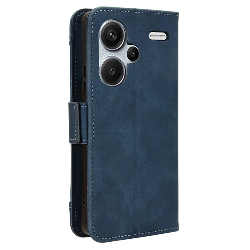 For Xiaomi Redmi Note 13 Pro+ 5G Anti-Scratch Phone Shell Leather Case Wallet Stand Phone Cover - Blue
