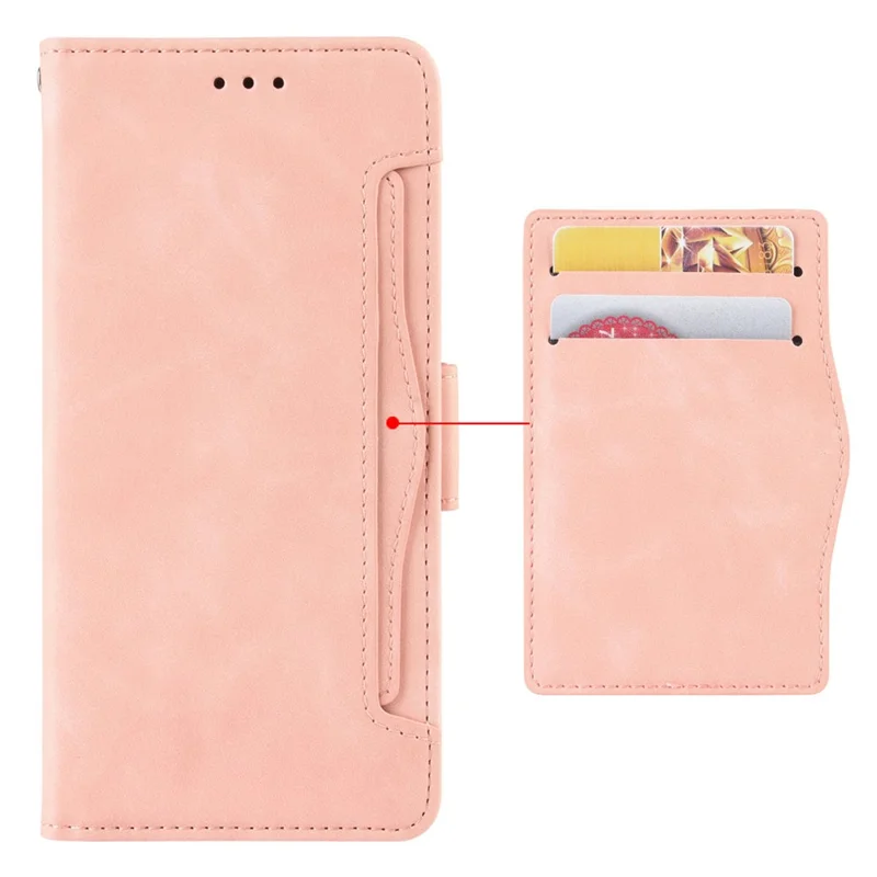 For Xiaomi Redmi Note 13 Pro+ 5G Anti-Scratch Phone Shell Leather Case Wallet Stand Phone Cover - Pink