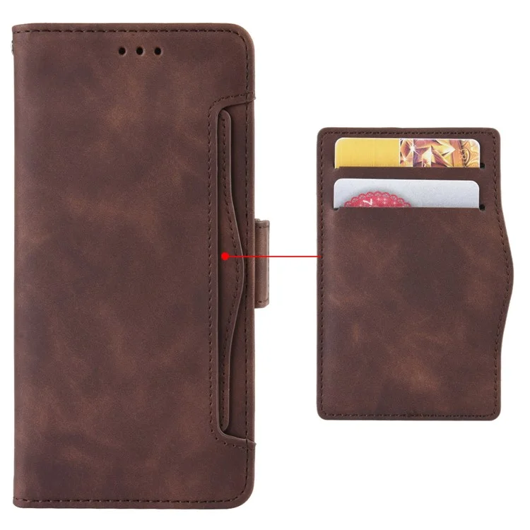 Для Google Pixel 8a Slim-Fit Cover Leather Phone Case Wallet Stand Shell - Brown