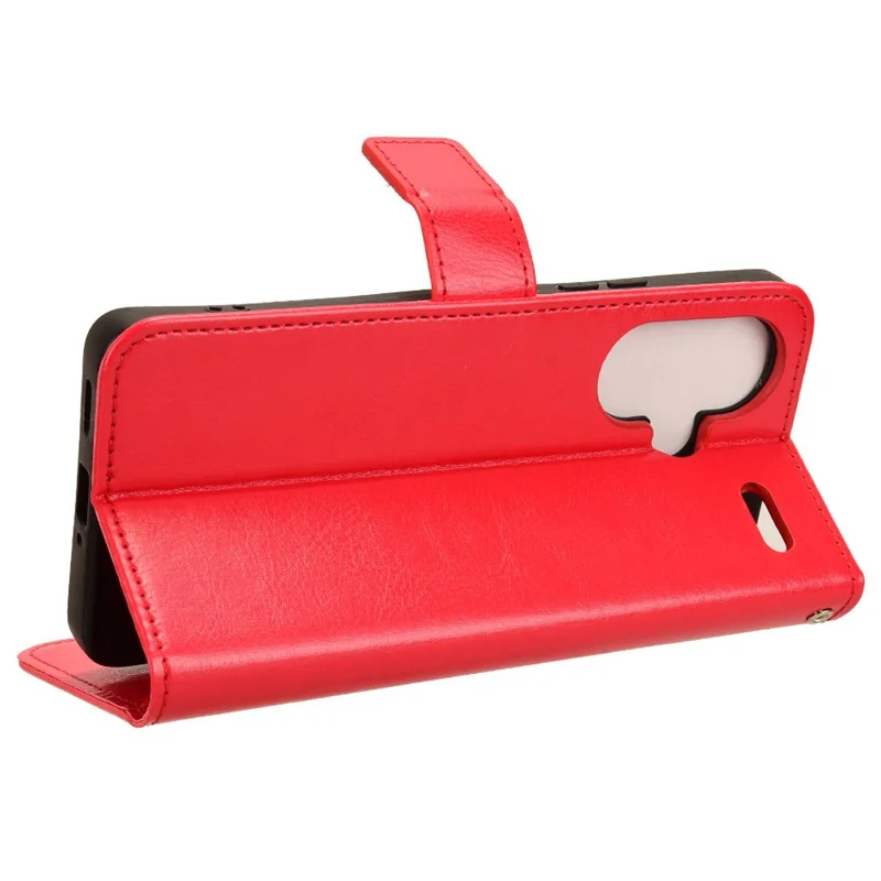 Für Xiaomi Redmi Note 13 Pro+ Handy-Schale Crazy Horse Texture Cover Handy-Gehäuse Brieftasche - Rot