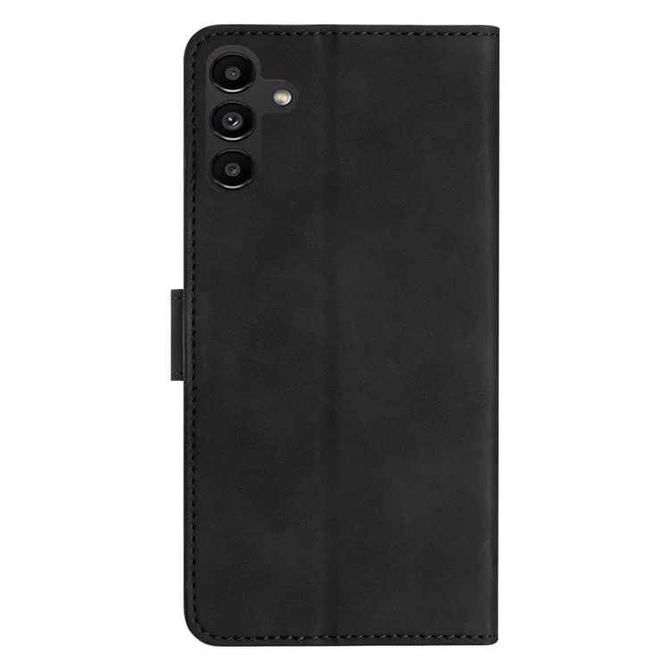 Custodia in pelle TPU+PU per Samsung Galaxy A15 5G Caso Farfalla Stampata Portafoglio Flip Stand Phone Shell - Nero