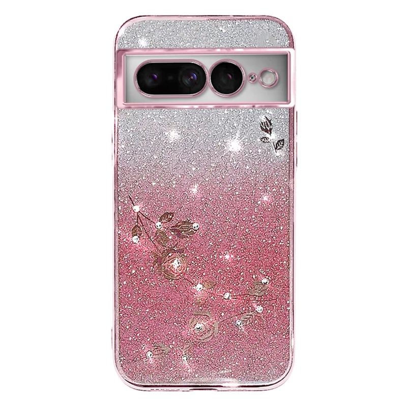KADEM For Google Pixel 7 Pro 5G Case Soft TPU Scratch Resistant Gradient Phone Cover - Rose Gold