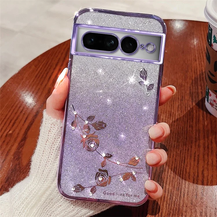 KADEM чехол для Google Pixel 7 Pro 5G, мягкий TPU, устойчивый к царапинам, градиентный чехол для телефона - фиолетовый