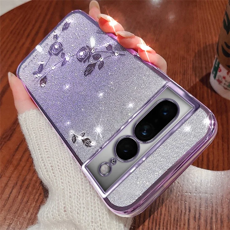 KADEM чехол для Google Pixel 7 Pro 5G, мягкий TPU, устойчивый к царапинам, градиентный чехол для телефона - фиолетовый