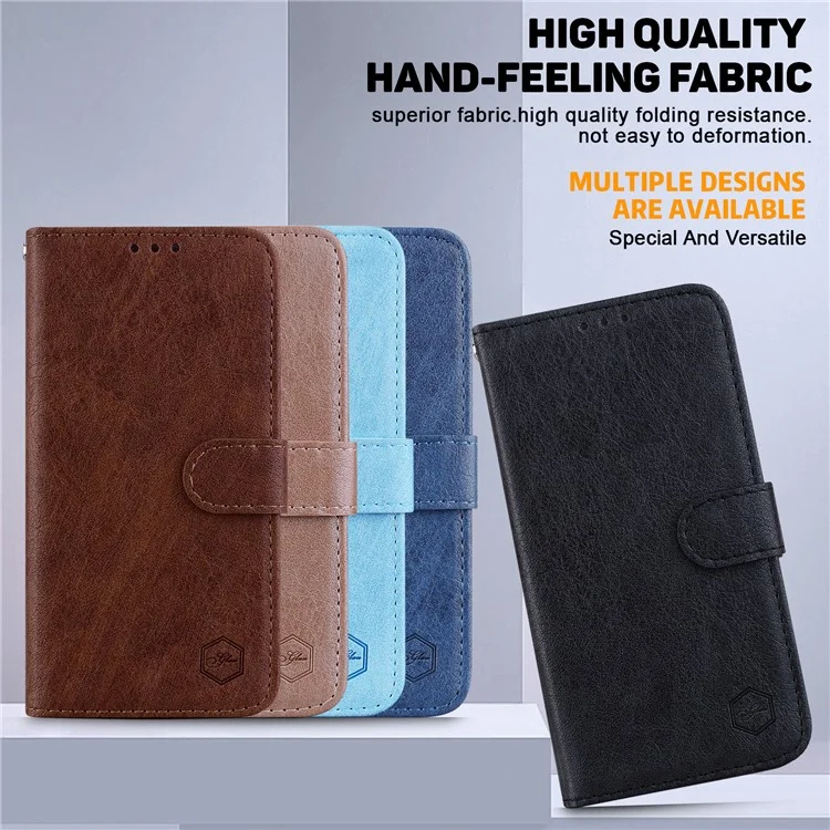 Для Honor 90 Pro Anti-Scratch Phone Shell PU Leather Wallet Case Magnetic Stand Phone Cover - Черный