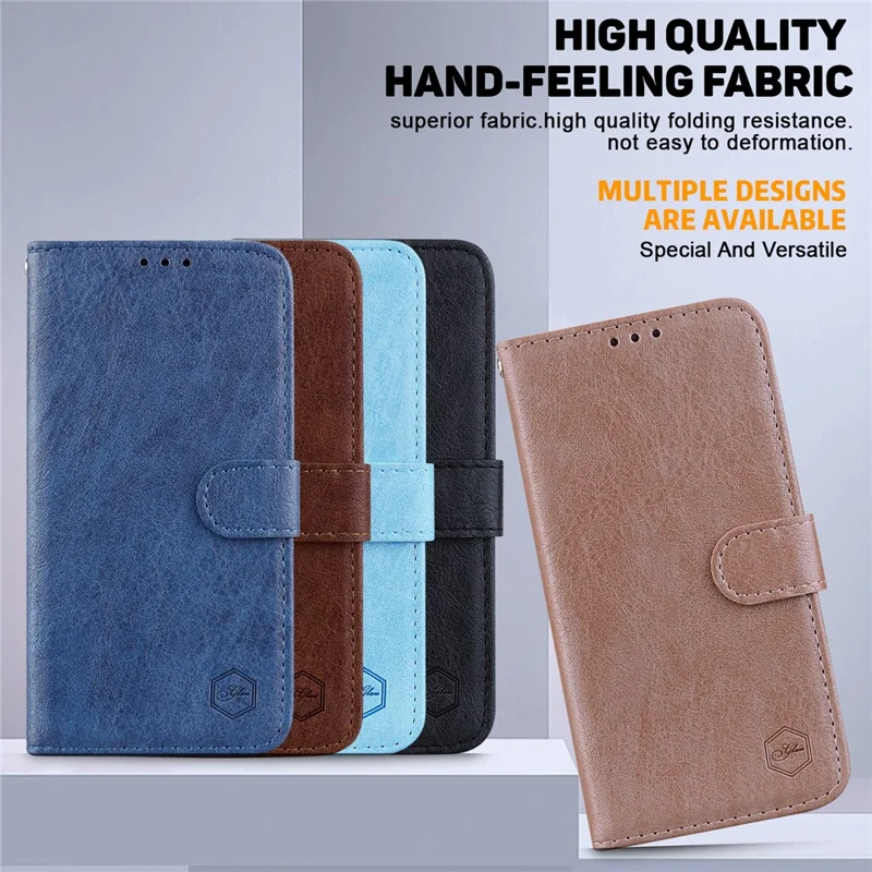 For Honor 90 TPU + PU Leather Wallet Phone Case Solid Color Cover Cell Phone Stand Shell - Champagne