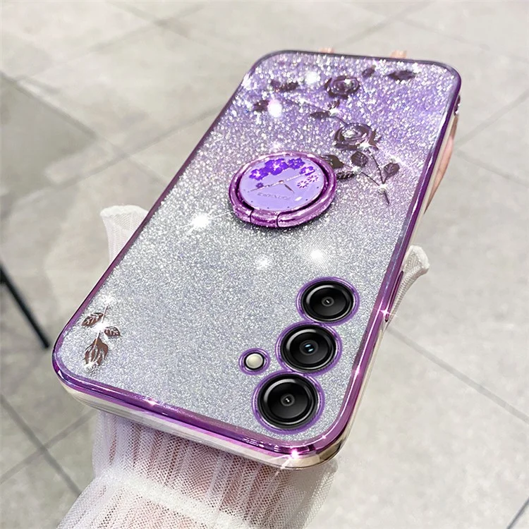 KADEM Para Samsung Galaxy A13 5G / M13 5G / A04s 4G (164,7 x 76,7 x 9,1 mm) Capa Suporte Gradiente Capa de Telefone - Roxo