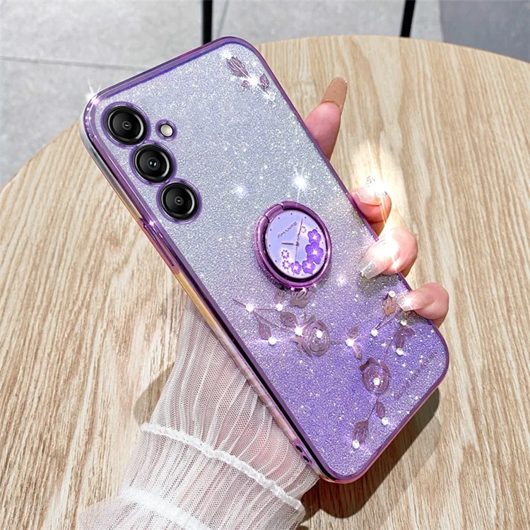 KADEM Para Samsung Galaxy A13 5G / M13 5G / A04s 4G (164,7 x 76,7 x 9,1 mm) Capa Suporte Gradiente Capa de Telefone - Roxo