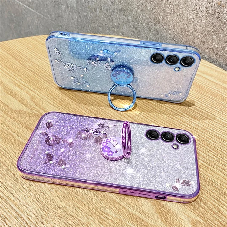 KADEM Para Samsung Galaxy A13 5G / M13 5G / A04s 4G (164,7 x 76,7 x 9,1 mm) Capa Suporte Gradiente Capa de Telefone - Roxo