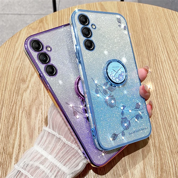 KADEM Para Samsung Galaxy A13 5G / M13 5G / A04s 4G (164,7 x 76,7 x 9,1 mm) Capa Suporte Gradiente Capa de Telefone - Roxo