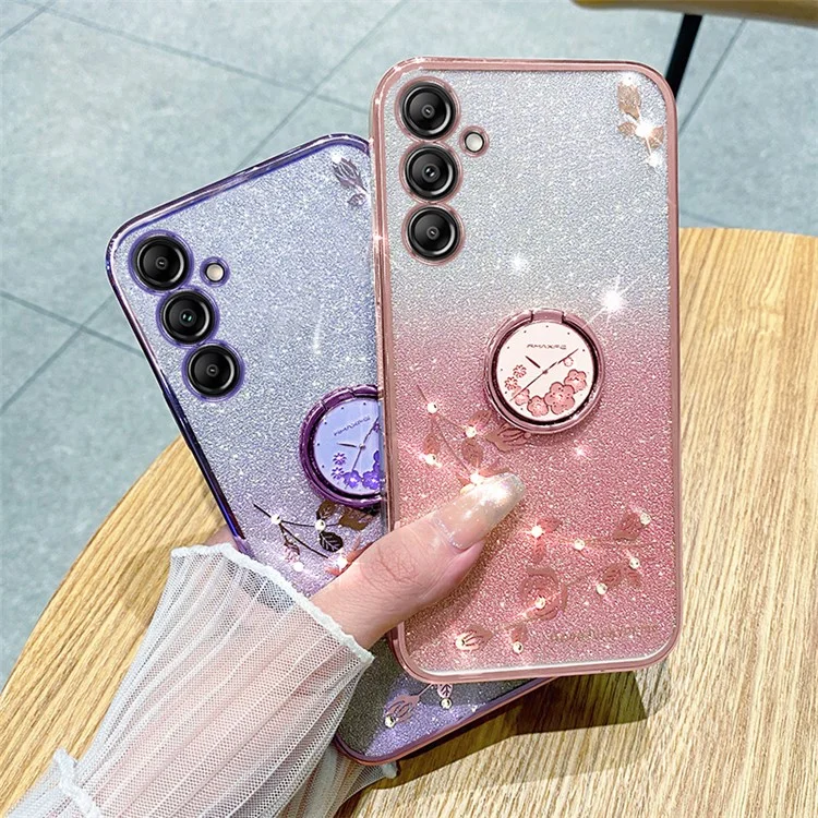 KADEM Para Samsung Galaxy A13 5G / M13 5G / A04s 4G (164,7 x 76,7 x 9,1 mm) Capa Suporte Gradiente Capa de Telefone - Roxo