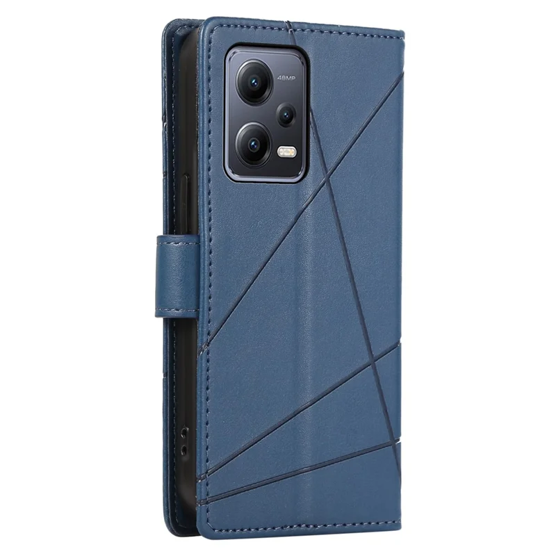 DF-06 для Xiaomi Poco X5 5G / Redmi Note 12 5G (Китай) / (Индия) / (Глобальная версия) Чехол с тиснением из искусственной кожи - Синий