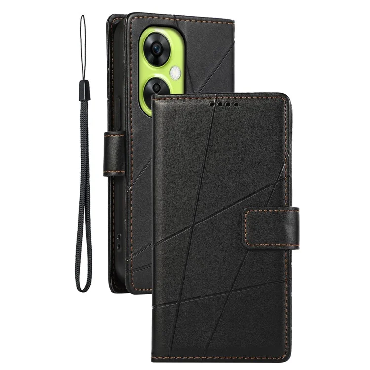 DF-06 For OnePlus Nord CE 3 Lite 5G / N30 5G Case Anti-drop PU Leather Wallet Phone Cover - Black