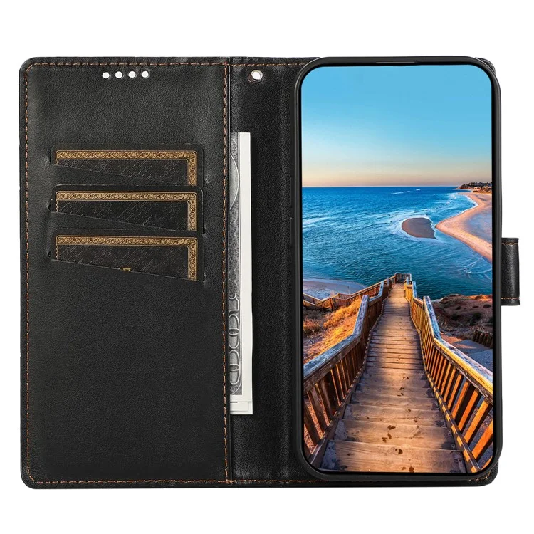 DF-06 For OnePlus Nord CE 3 Lite 5G / N30 5G Case Anti-drop PU Leather Wallet Phone Cover - Black