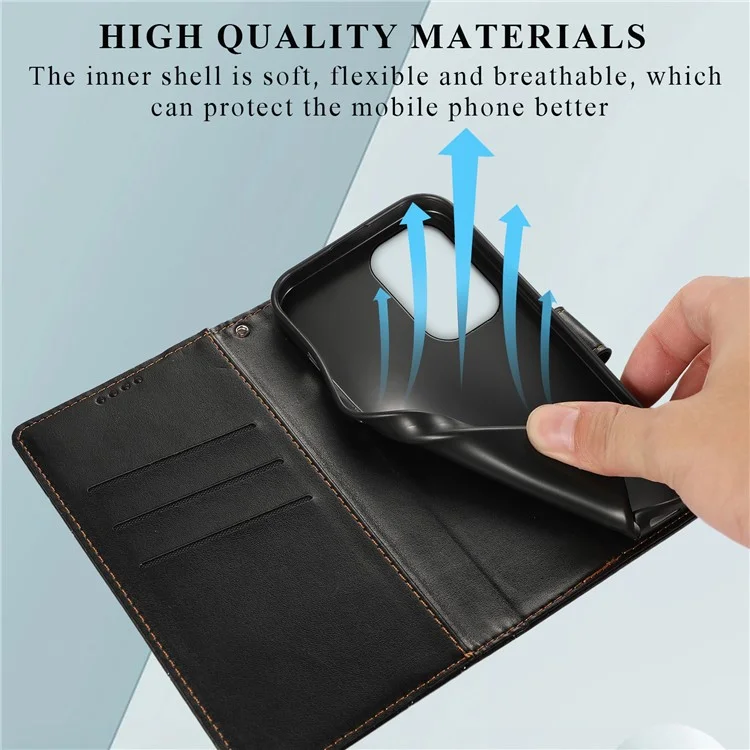 DF-06 For OnePlus Nord CE 3 Lite 5G / N30 5G Case Anti-drop PU Leather Wallet Phone Cover - Black