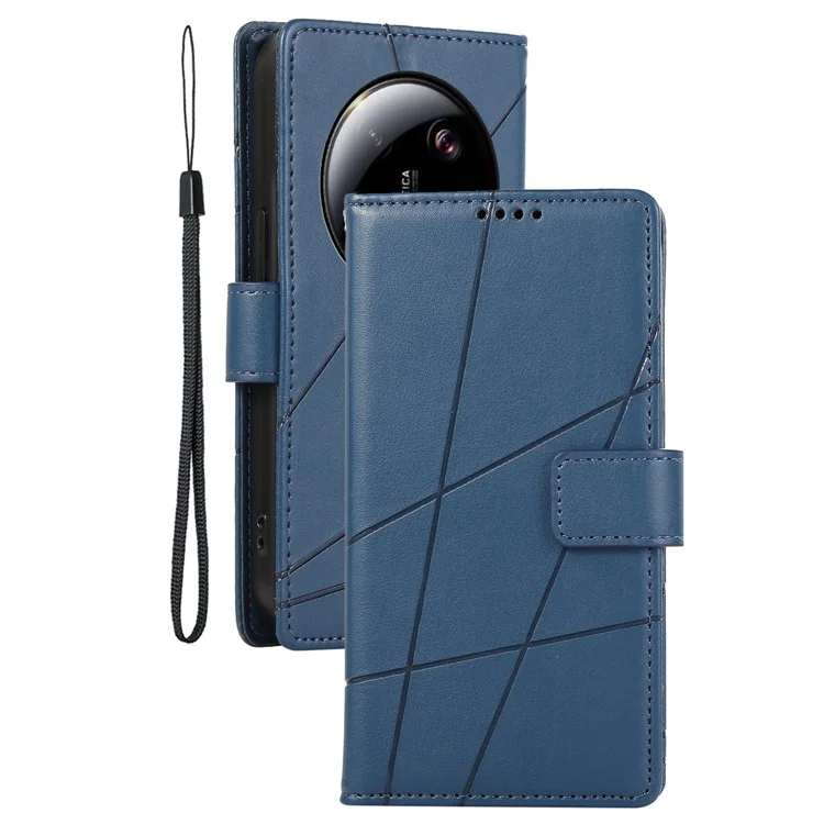 DF-06 Custodia per Xiaomi 13 Ultra Impregnata Custodia in Pelle Completa - Blu