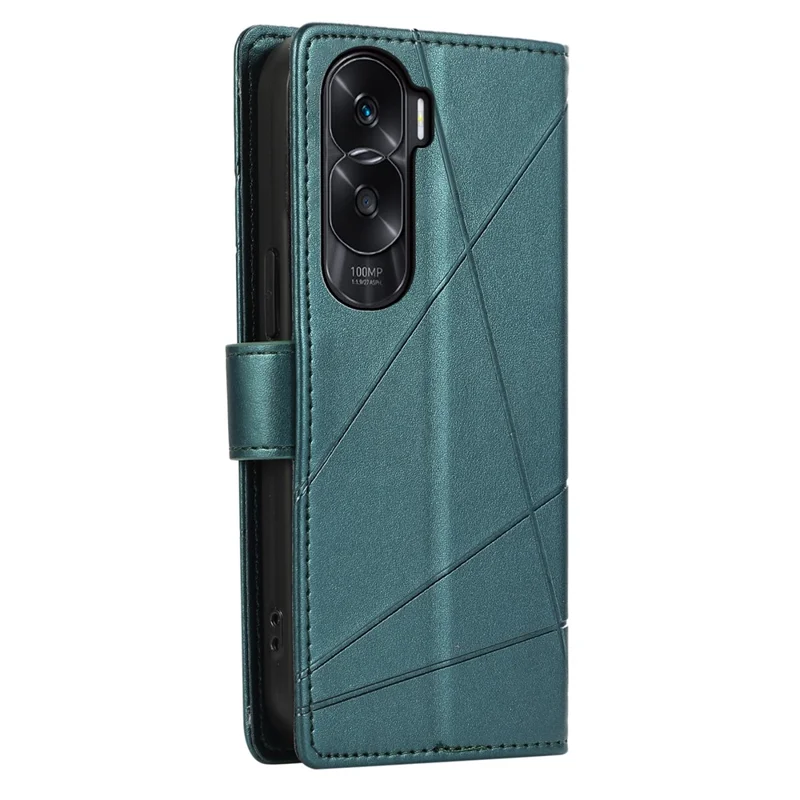 DF-06 For Honor X50i 5G / 90 Lite 5G Case Imprinted Leather Anti-scratch Cellphone Cover - Grün
