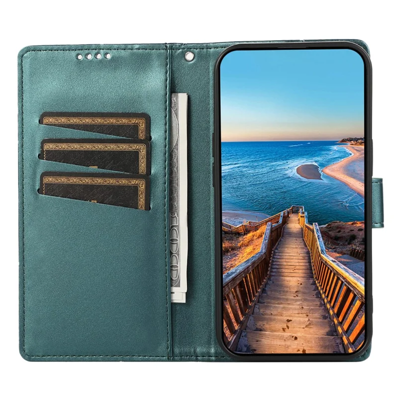 DF-06 For Honor X50i 5G / 90 Lite 5G Case Imprinted Leather Anti-scratch Cellphone Cover - Grün