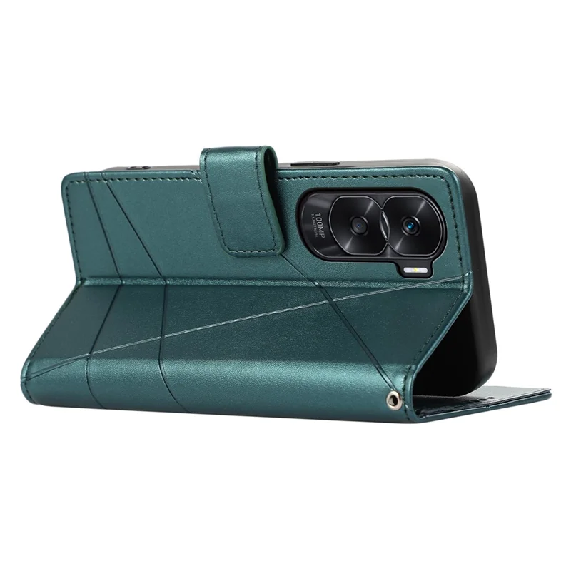 DF-06 For Honor X50i 5G / 90 Lite 5G Case Imprinted Leather Anti-scratch Cellphone Cover - Grün