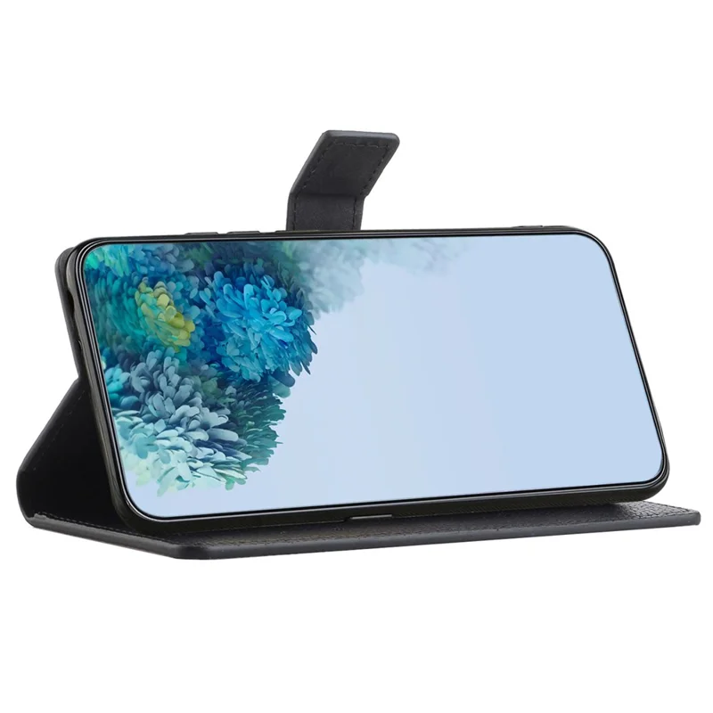 Til Samsung Galaxy S25+ / S24+ Etui med Løgstruktur af PU-læder, Wallet med Ståfunktion - Sort