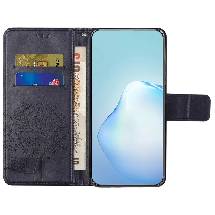 For Samsung Galaxy S25 / S24 Case Imprinted Leather Flip Stand Phone Cover with Wallet - Dark Purple