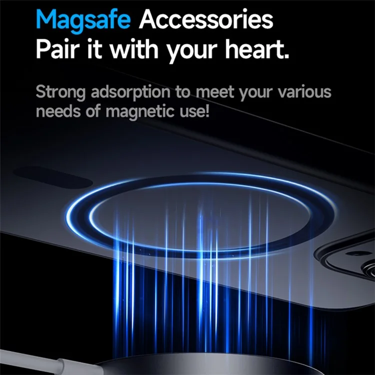 SULADA For iPhone 15 Case Compatible with MagSafe Skin-touch Phone Cover - Titanium Black