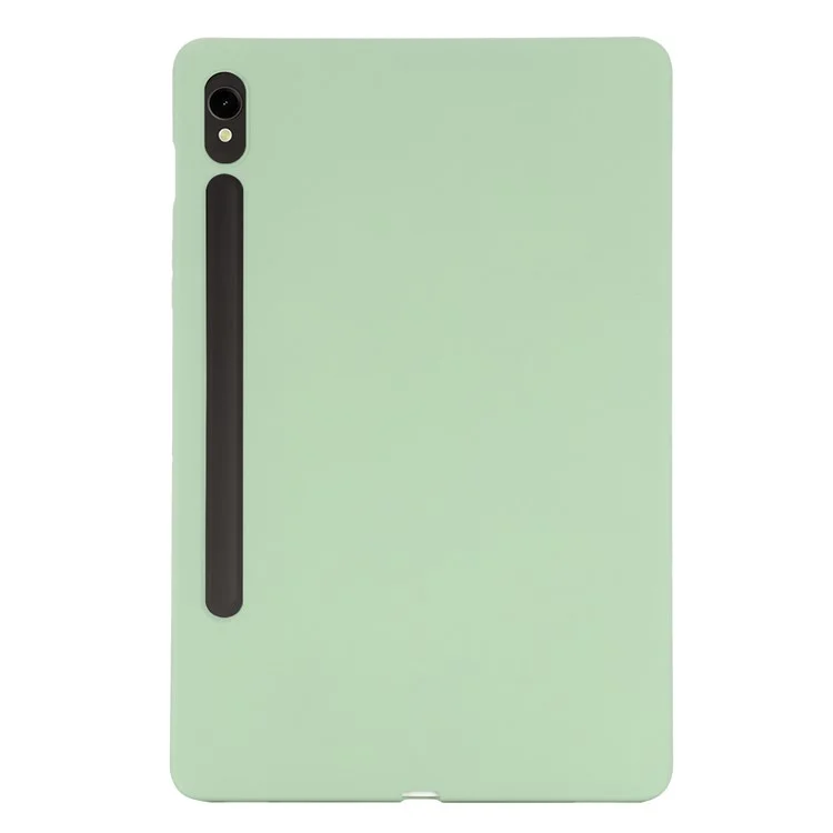 Pour Samsung Galaxy Tab S9 FE Étui Doublure en Microfibre Housse en Silicone Liquide - Vert