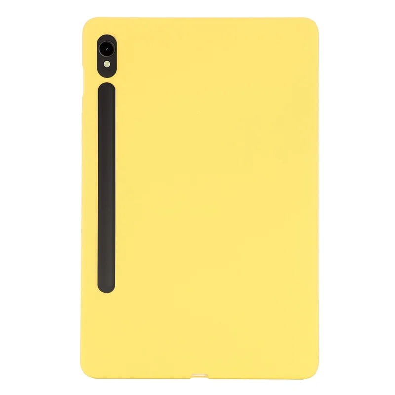 Funda para Samsung Galaxy Tab S10 Lite / S10 FE / S9 FE / S9, con Revestimiento de Microfibra y Cubierta de Silicona Líquida - Amarillo