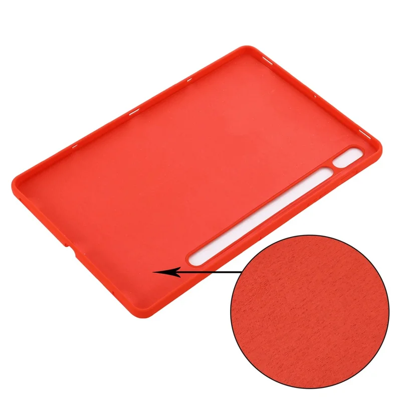 Funda para Samsung Galaxy Tab S9 FE Revestimiento de Microfibra Silicona Líquida Cubierta - Rojo