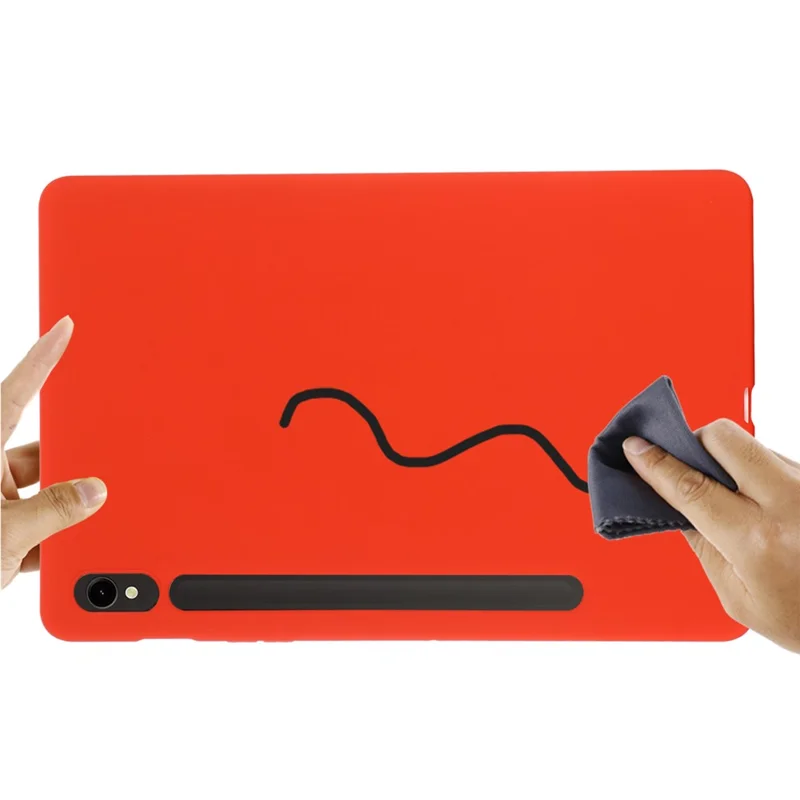 Funda para Samsung Galaxy Tab S9 FE Revestimiento de Microfibra Silicona Líquida Cubierta - Rojo