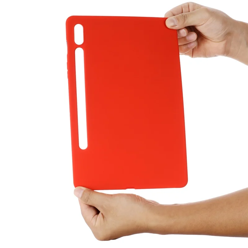 Funda para Samsung Galaxy Tab S9 FE Revestimiento de Microfibra Silicona Líquida Cubierta - Rojo