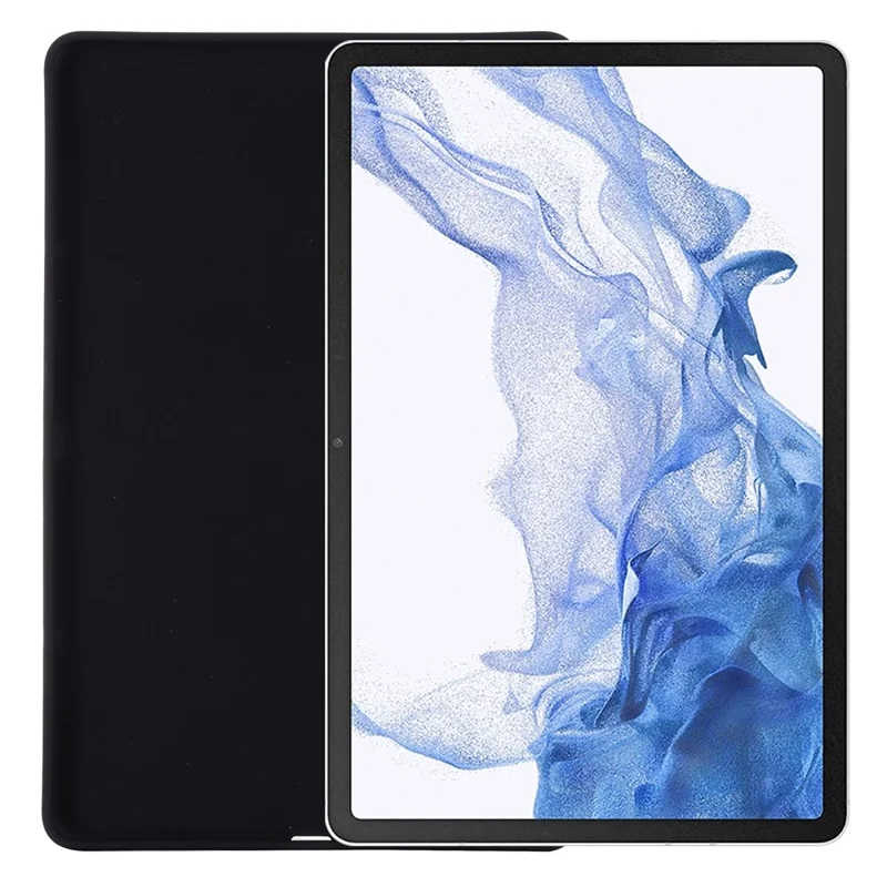Чехол для Samsung Galaxy Tab S9 FE из микрофиброй подкладки и жидкого силикона - Черный