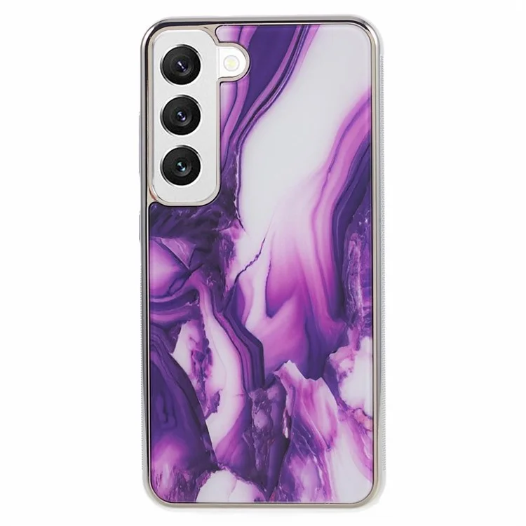 Per Samsung Galaxy S22+ 5G Cover Marble Pattern Cell Phone PC+TPU Back Case - Style B