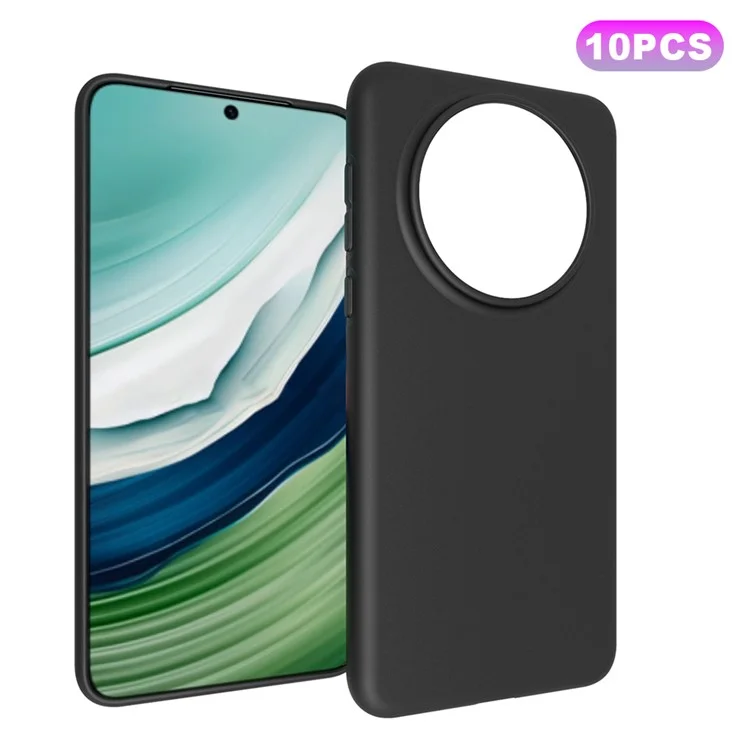 10 unidades / Paquete para Huawei Mate 60 Funda de teléfono antihuellas mate de TPU - Negro