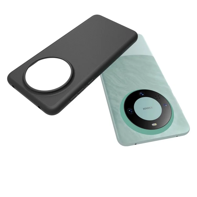 10 unidades / Paquete para Huawei Mate 60 Funda de teléfono antihuellas mate de TPU - Negro