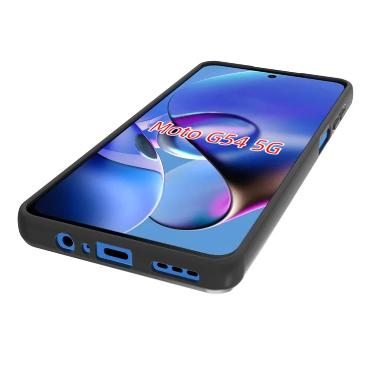 10 Stück / Packung Handyhülle für Motorola Moto G54 5G Case, matte Dual-sided TPU-Handyhülle - Schwarz