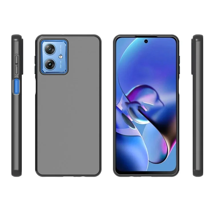 10 Stück / Packung Handyhülle für Motorola Moto G54 5G Case, matte Dual-sided TPU-Handyhülle - Schwarz