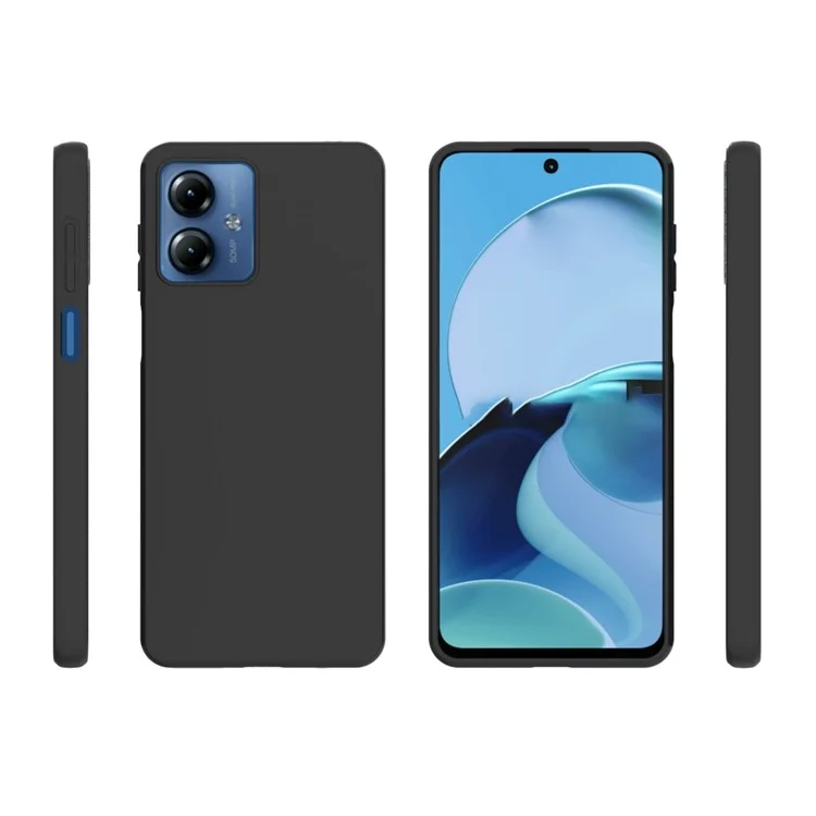 10 Stück / Pack für Motorola Moto G14 4G Doppelseitiger matter Cover TPU-Handyhülle - Schwarz