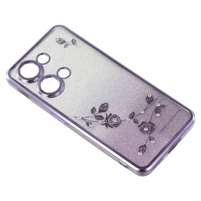 KADEM Para OnePlus Ace 2V / Nord 3 5G Capa de Telefone à Prova de Choque com Decoração de Flores - Roxo