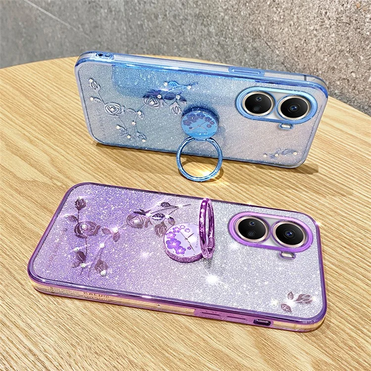 KADEM Per Huawei nova 10 SE 4G Custodia Gradiente TPU Supporto Telefono Custodia Protettiva - Blu