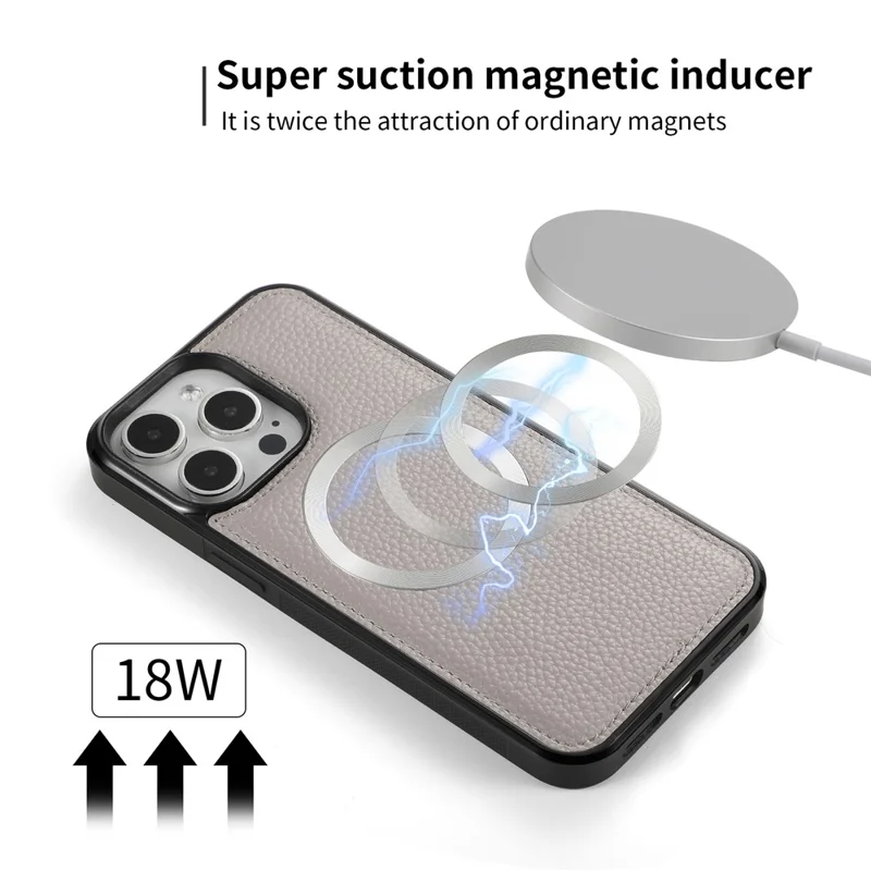 POLA Style 001 For iPhone 14 Pro Case Detachable Wallet Cell Phone Leather Cover - Grey