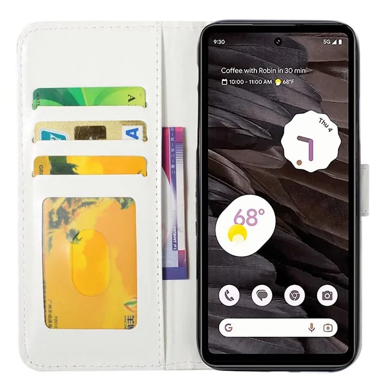 Funda para Google Pixel 7 5G, cartera con tapa y patrón 3D de mármol tricolor