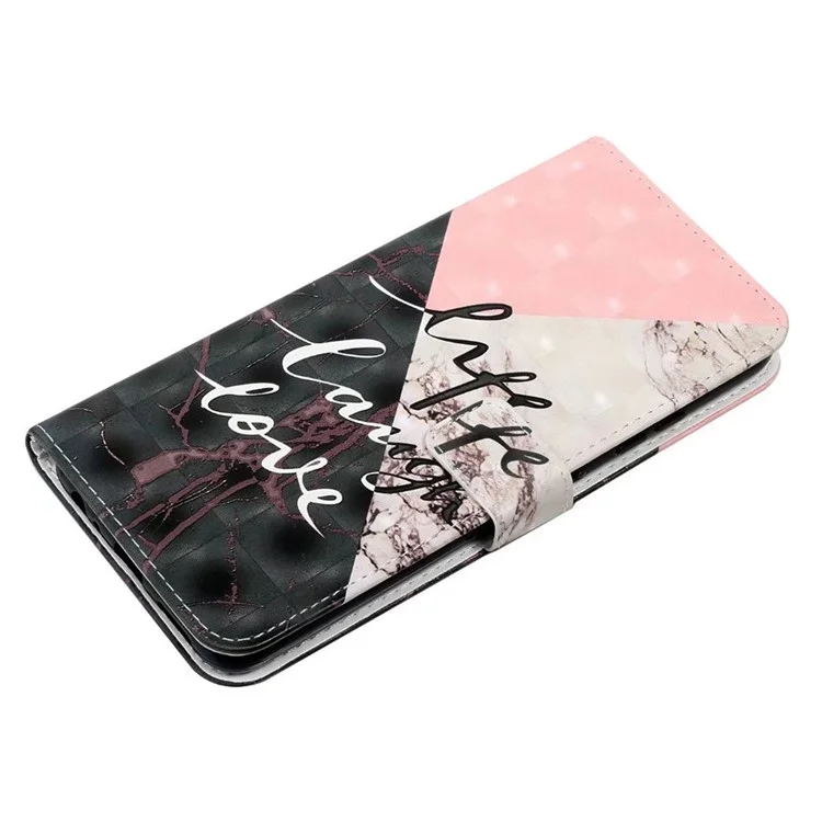 Funda para Google Pixel 7 5G, cartera con tapa y patrón 3D de mármol tricolor
