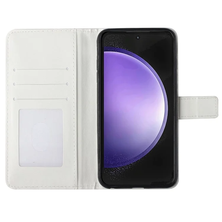 Para Samsung Galaxy S23 FE Funda 3D Patrón de Cuero Flip Funda de Teléfono - Mariposa Azul