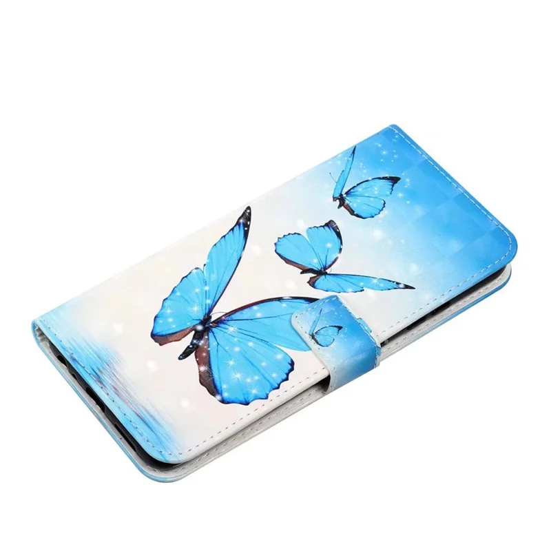 Pour Xiaomi Redmi Note 10 4G / Note 10s 4G / Poco M5s 4G Case 3D Pattern Flip Phone Cover - Trois Papillons