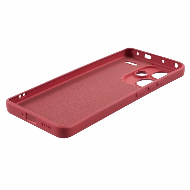 For Xiaomi Redmi Note 13 Pro+ 5G Case TPU Fiber Lining Protective Phone Cover - Hawthorn Red