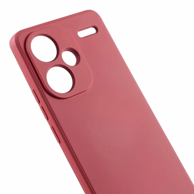 For Xiaomi Redmi Note 13 Pro+ 5G Case TPU Fiber Lining Protective Phone Cover - Hawthorn Red